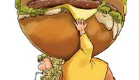  کاریکاتور .بحران چاقی در سراسر جهان: این‌قدر فست‌فود نخورید!