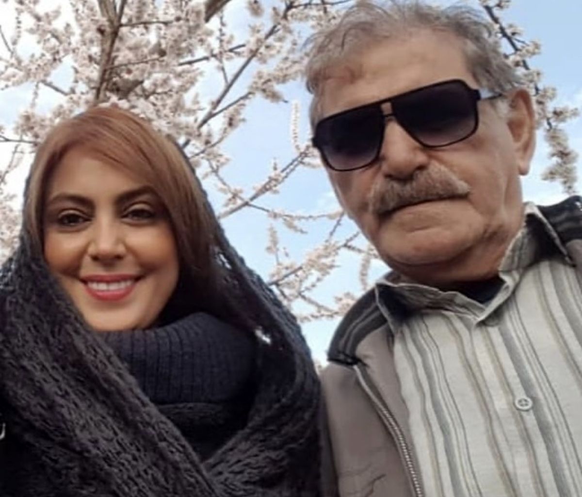 نیلوفر شهیدی و‌ پدرش + عکس