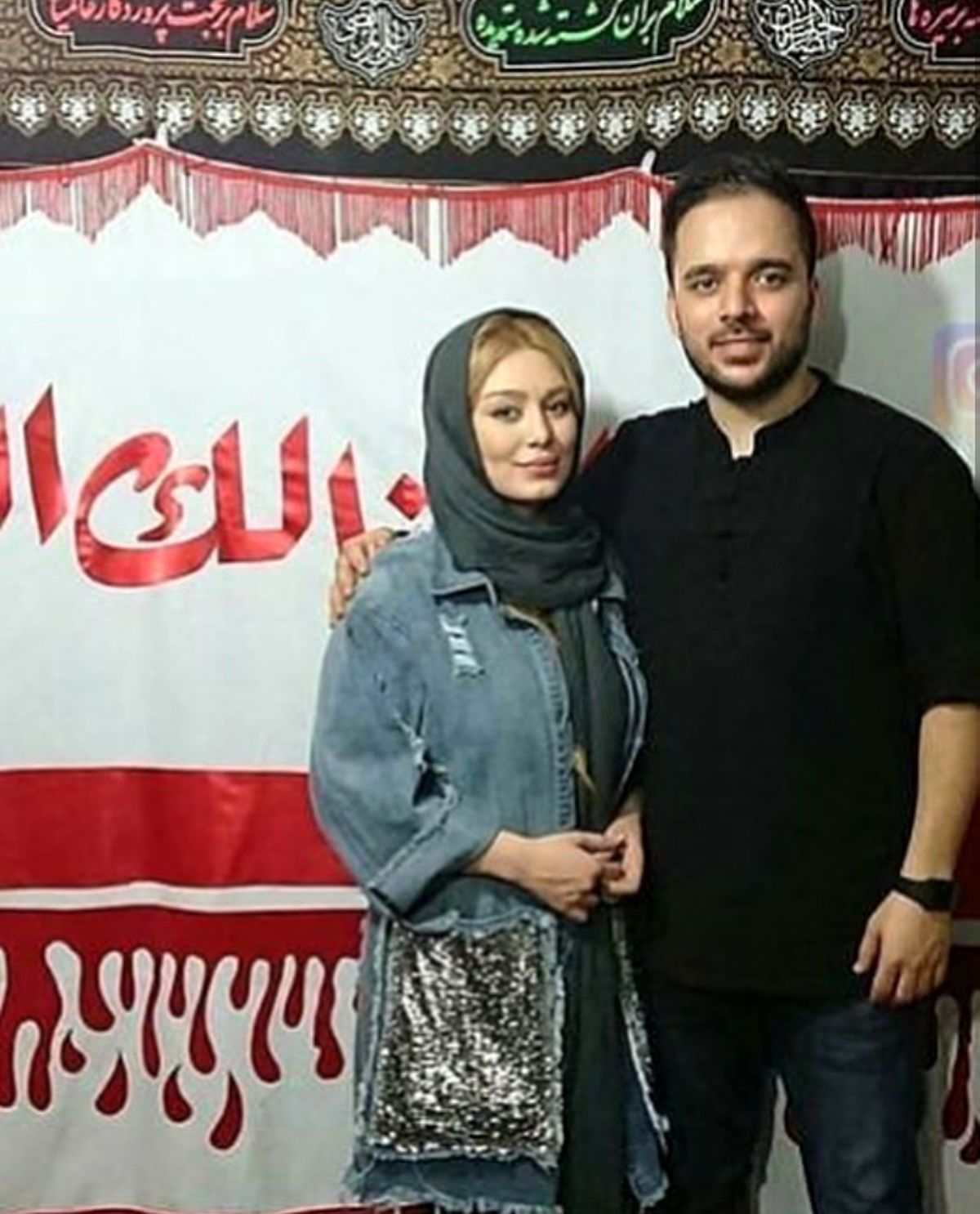 سحر قریشی و برادرش در هیئت+عکس