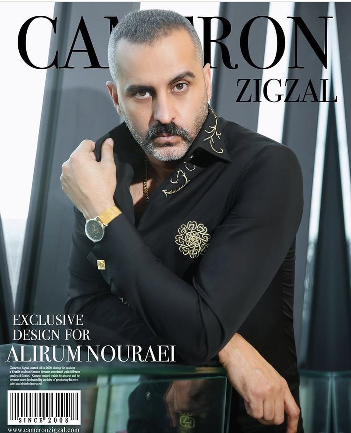 عکس علیرام نورایی روی جلو مجله مد 