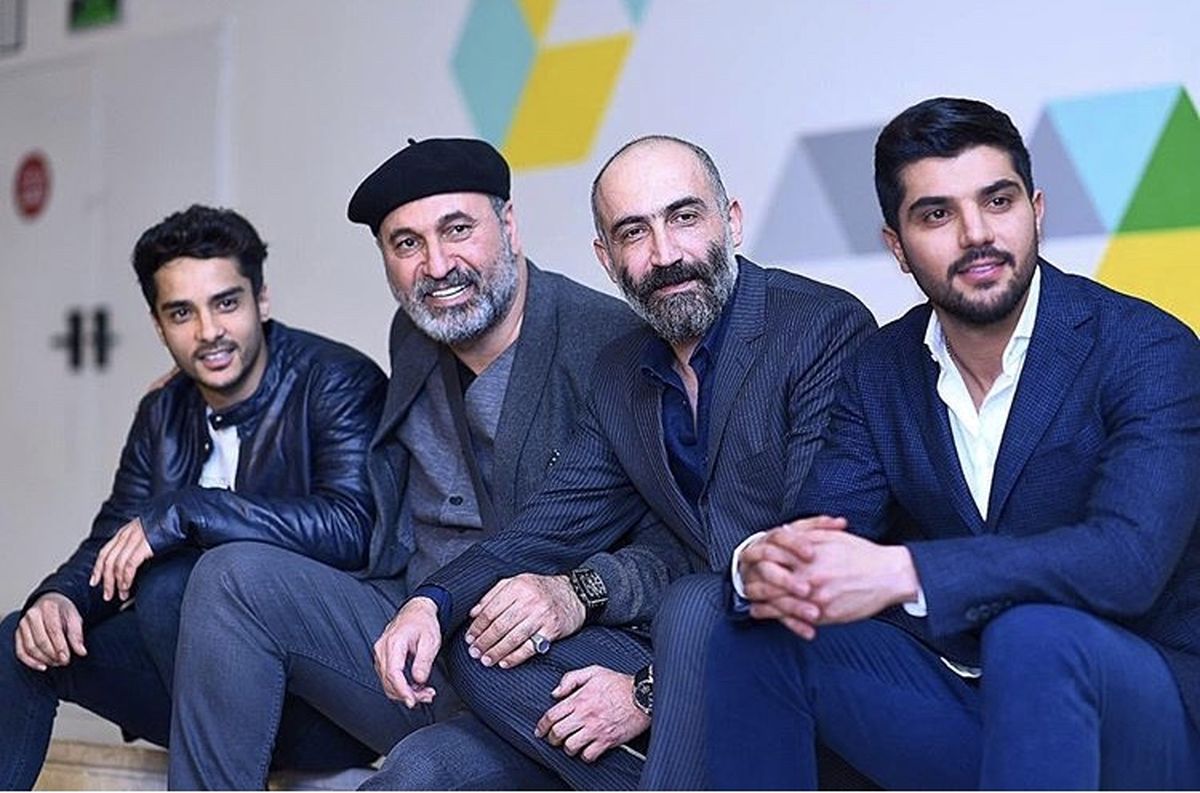 سینا مهراد و ساعد سهیلی در کنار دو بازیگر مشهور + عکس