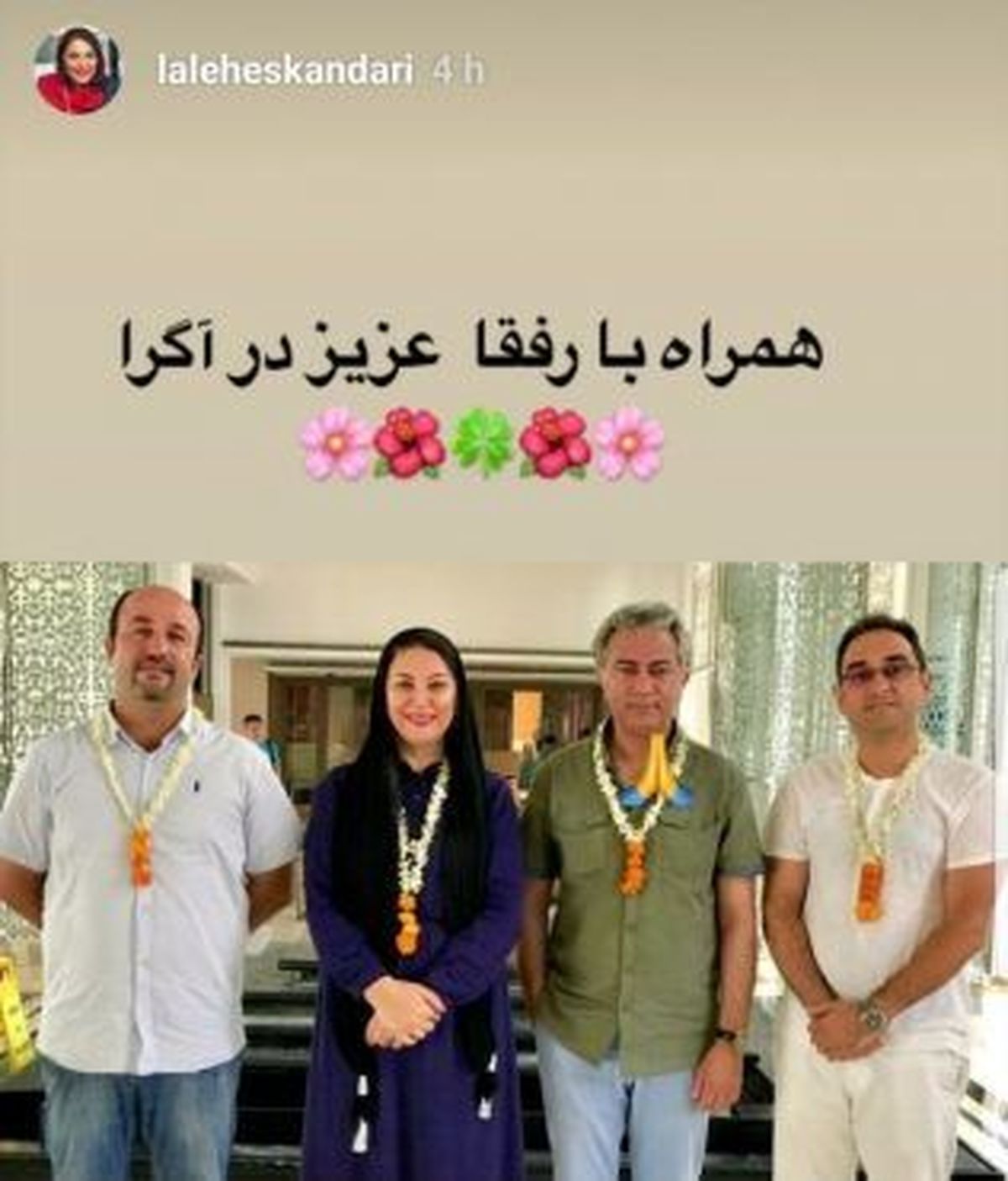 محمدرضا هدایتی و لاله اسکندری در هند + عکس