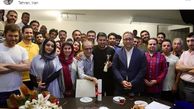 جشن جایزه حامد بهداد در پشت صحنه فیلم "دل"