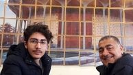 خسرو ‌احمدی و پسر جوانش در تئاتر شهر + عکس