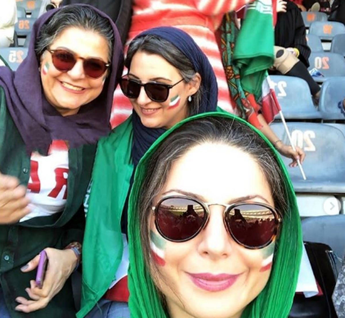 خانم بازیگر در استادیوم آزادی+عکس
