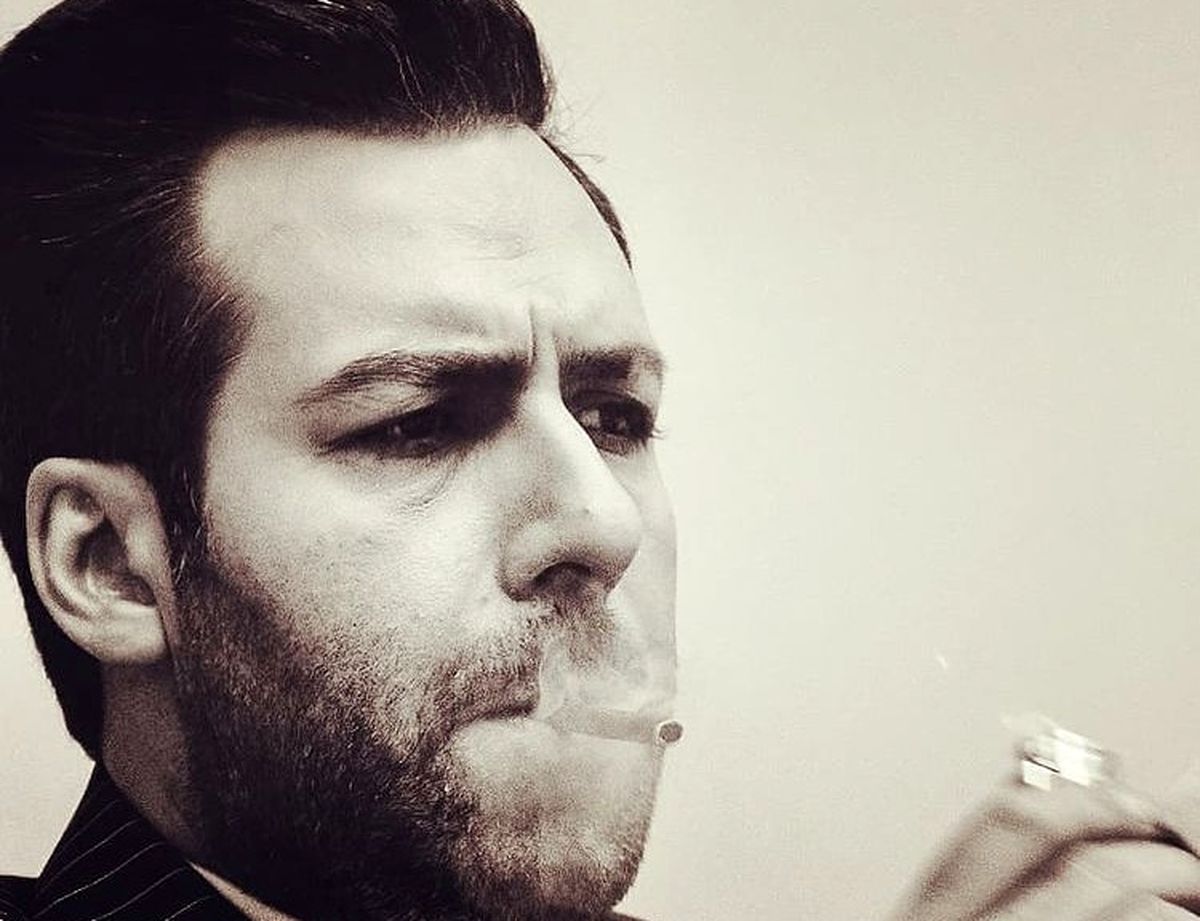 سیگار کشیدن مجید واشقانی + عکس