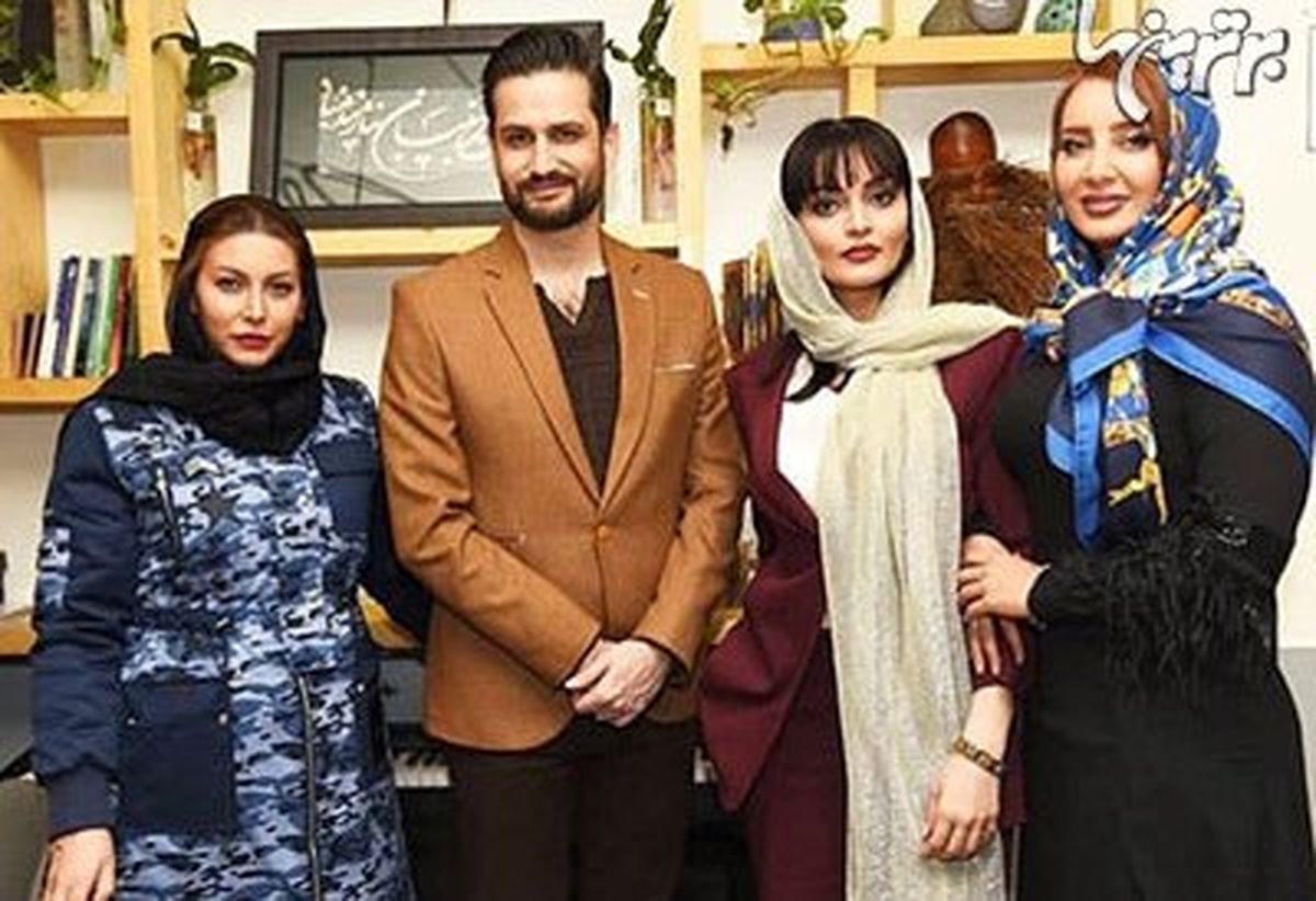 سه بازیگر زن معروف در کنار یک بازیگر مرد /عکس