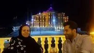 گردش رضا بهرام با عشق زندگی اش+عکس