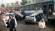 انحراف اتوبوس در کرج حادثه ساز شد