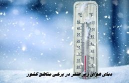 مردم این مناطق منتظر دمای هوای زیر صفر باشند 