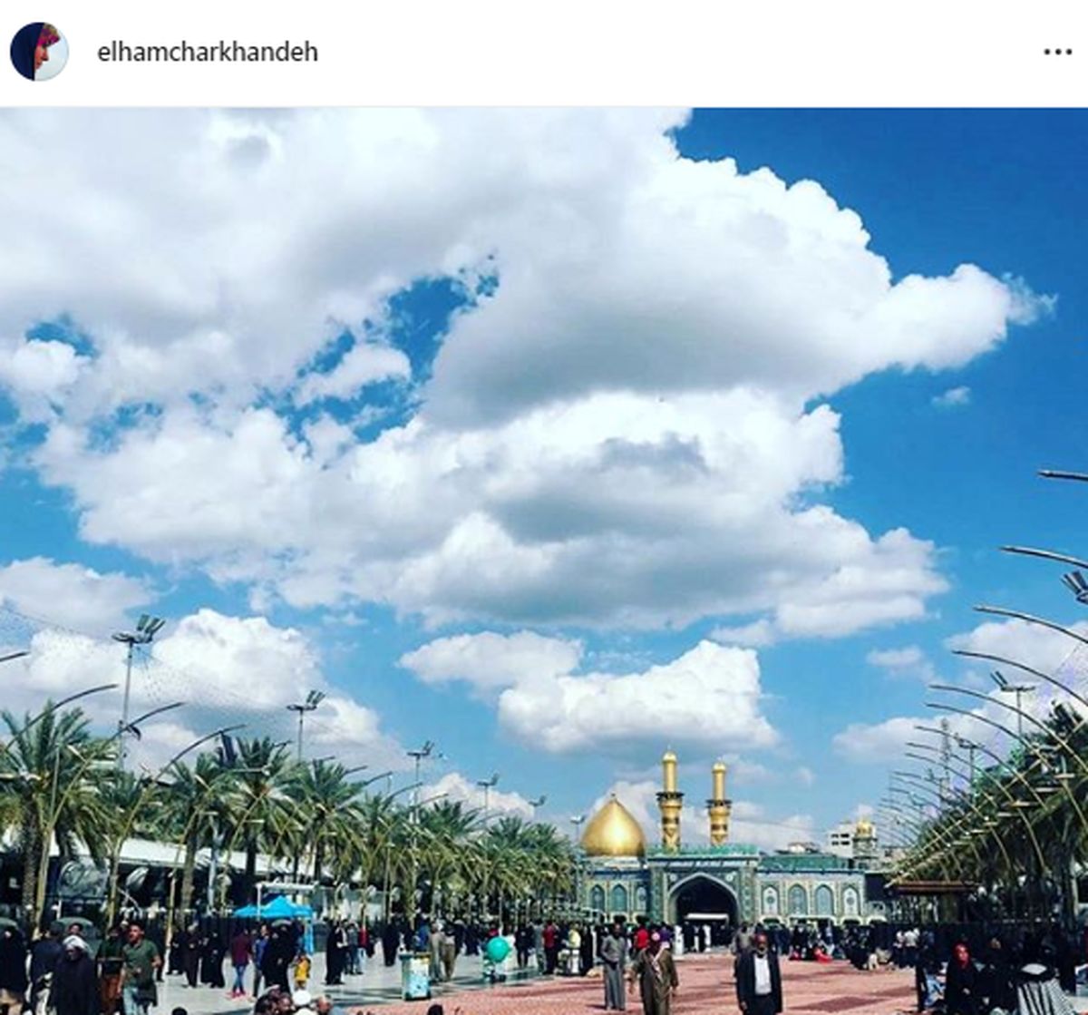 دوری الهام چرخنده از مرد کربلایی اش+عکس