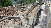 سیل و ریزش کوه در فشم