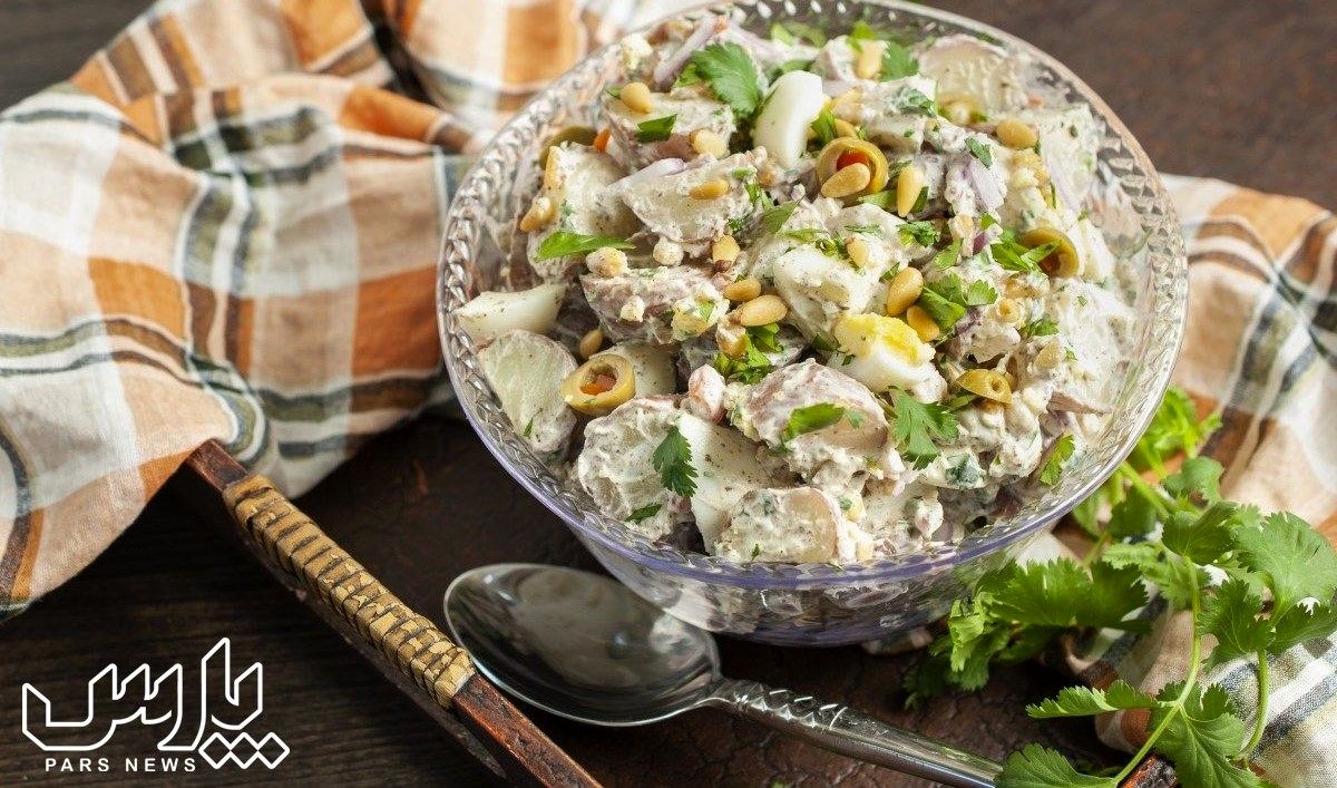 طرز تهیه سالاد تن ماهی فوری و خوشمزه به روش مجلسی