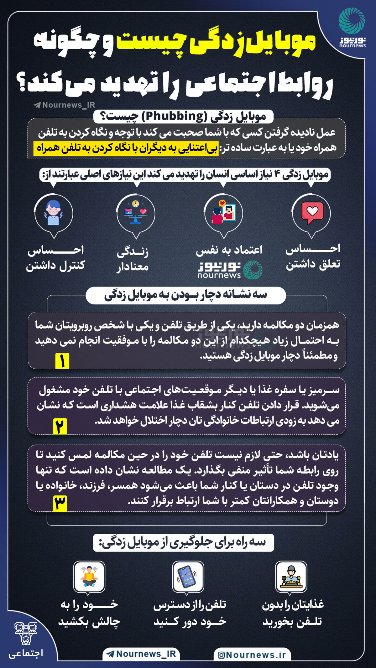  موبایل زدگی چیست ؟  + نشانه ها و راه درمان 
