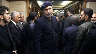 حمید فرخ‌نژاد و جواد خیابانی در مراسم ختم خشایار الوند