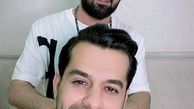 سلفی رضا بهرام با دوستش + عکس