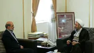 دیدار رئیس سازمان صدا و سیما با آیت الله آملی لاریجانی