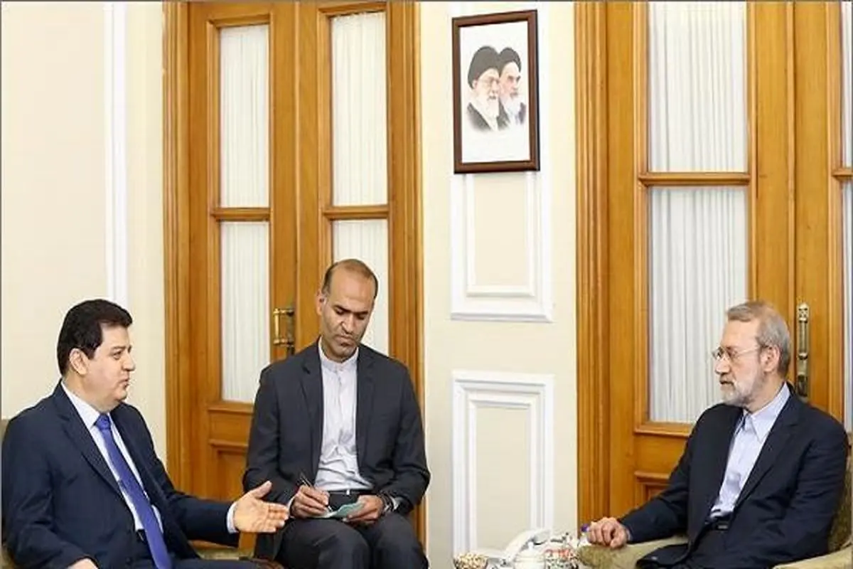 دیدار سفیر سوریه با لاریجانی در تهران