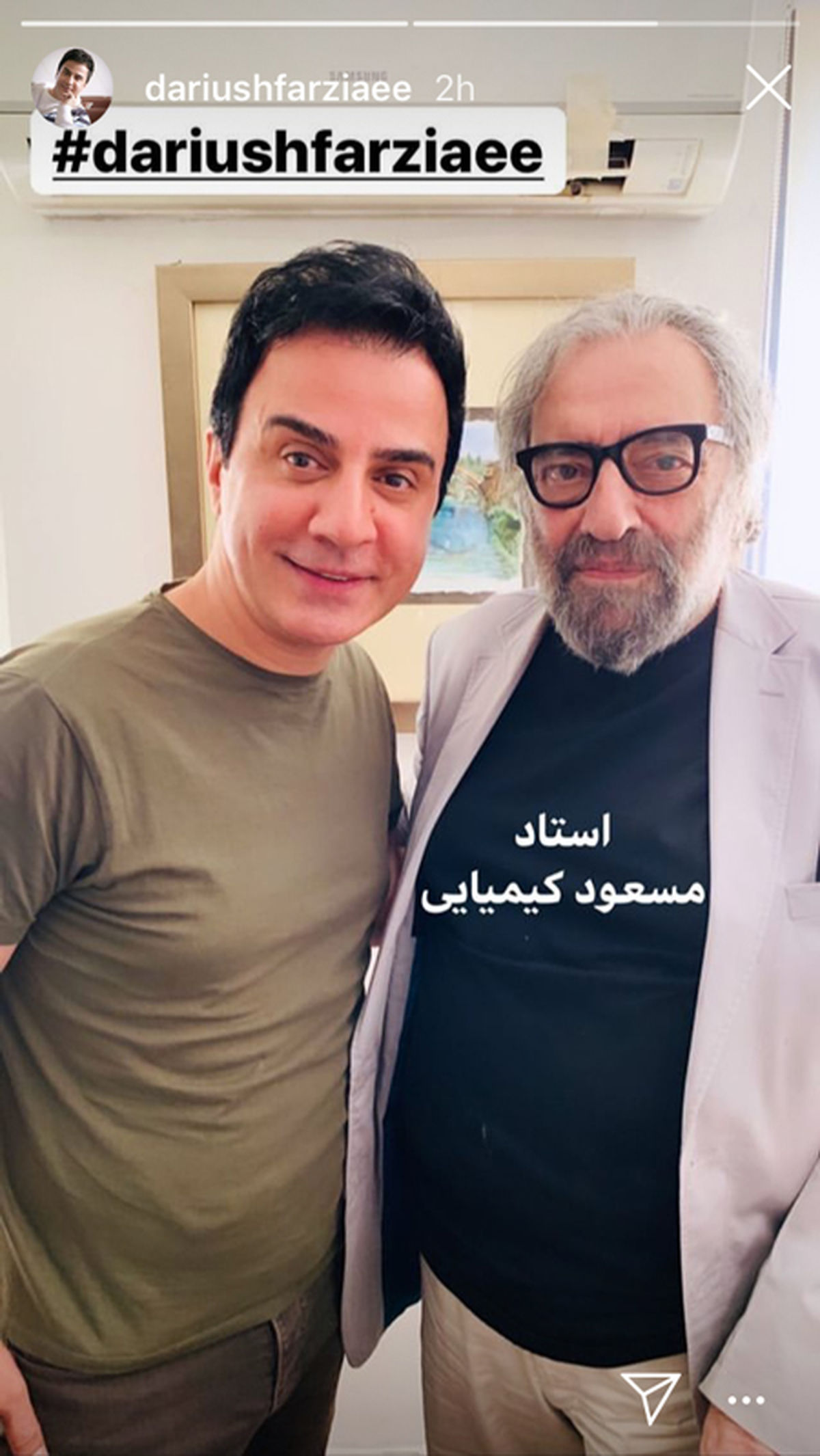 عمو پورنگ در کنار کارگردان معروف + عکس