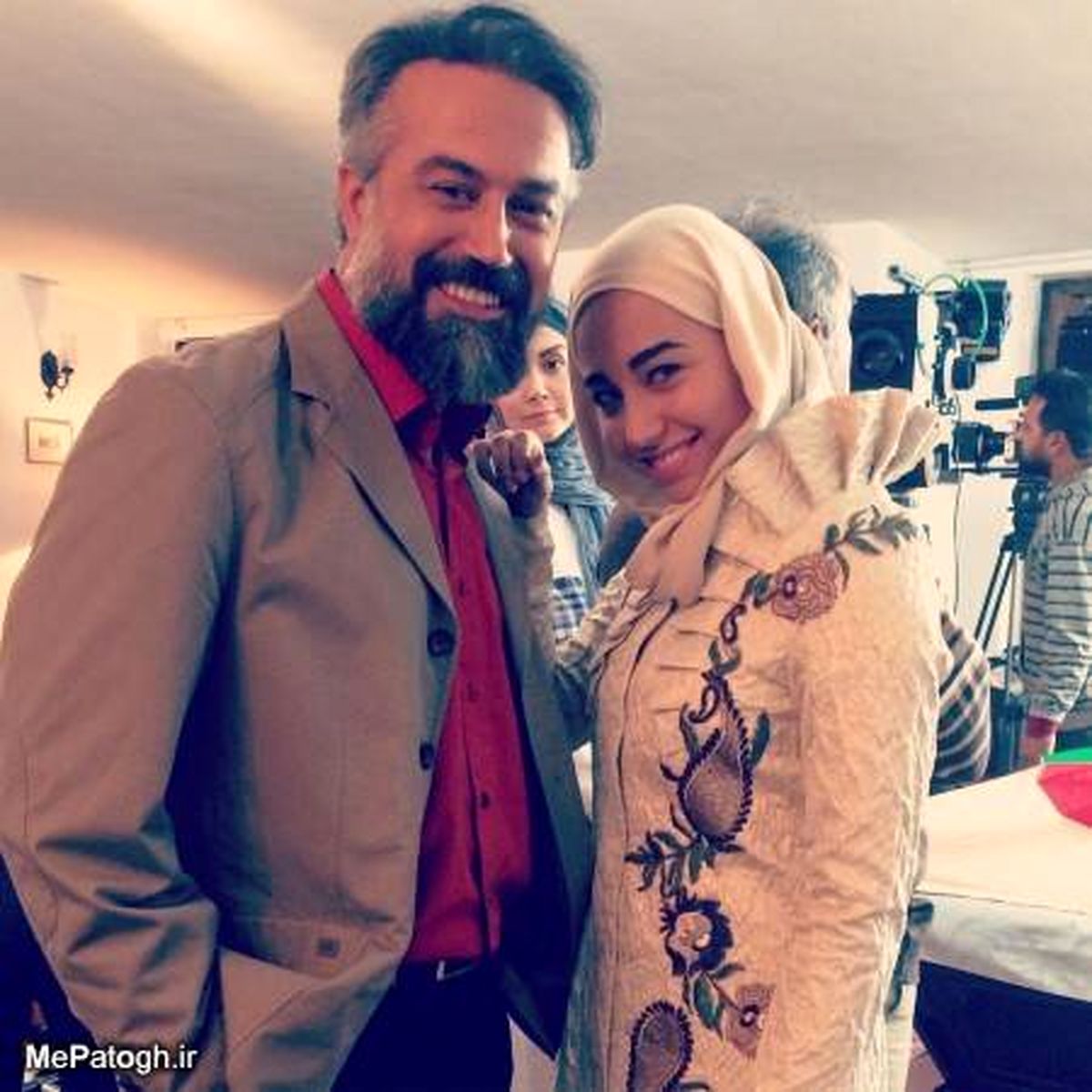 دانیال حکیمی و دخترش در پشت صحنه+عکس