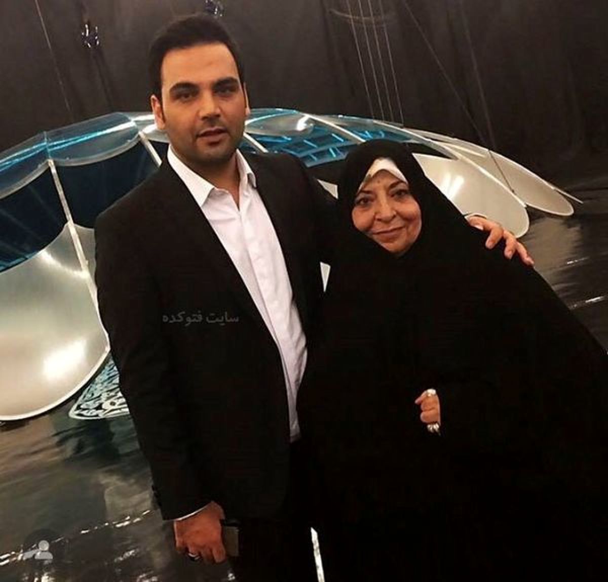 احسان علیخانی و مادرش + عکس