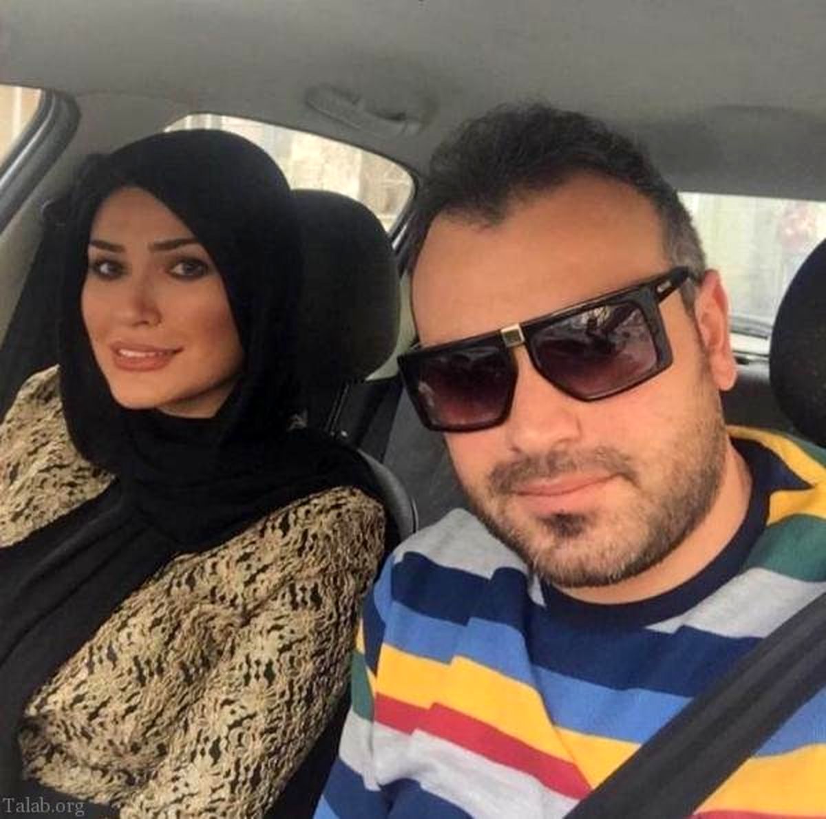 گردش بازیگر تازه عروس با برادرش+عکس