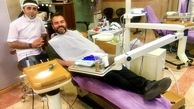شهرام قائدی در مطب دندانپزشکی + عکس