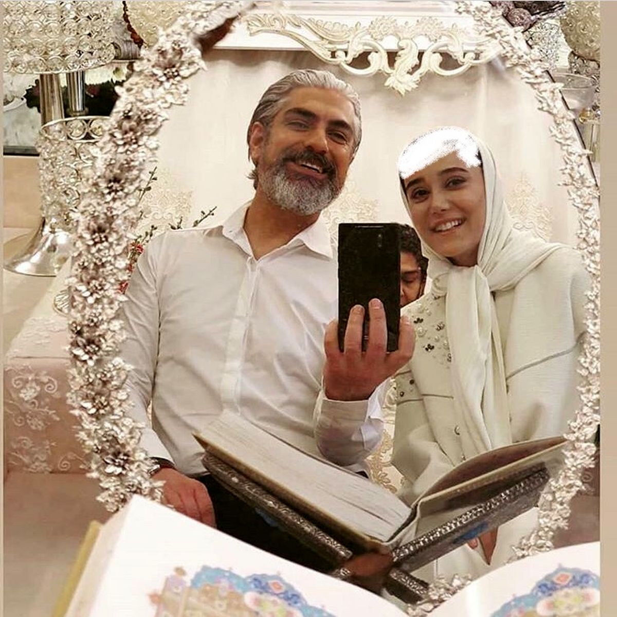 مهدی پاکدل پای سفره عقد رفت + عکس