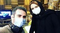 سلفی هوتن شکیبا با خانم بازیگر + عکس