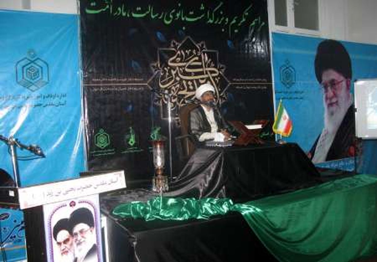 مراسم سالروز رحلت حضرت خدیجه (س) در گنبد برگزار شد