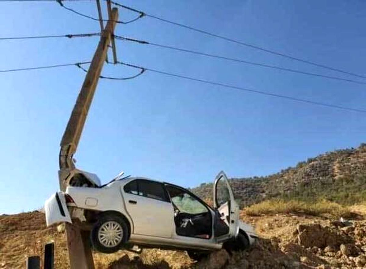 تصادف فوق العاده عجیب در یاسوج + عکس