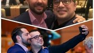 سلفی سپند امیرسلیمانی با آقای چشم رنگی محبوب سینما+عکس