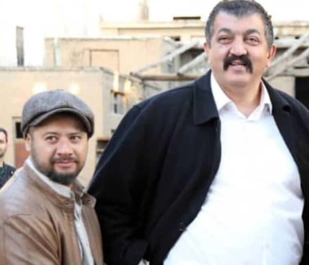 علی صادقی در کنار مرد با هیبت سینما + عکس