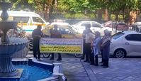 تجمع آسیب‌دیدگان جنگ مقابل شهرداری تهران تجمع کردند | ماجرا چه بود ؟