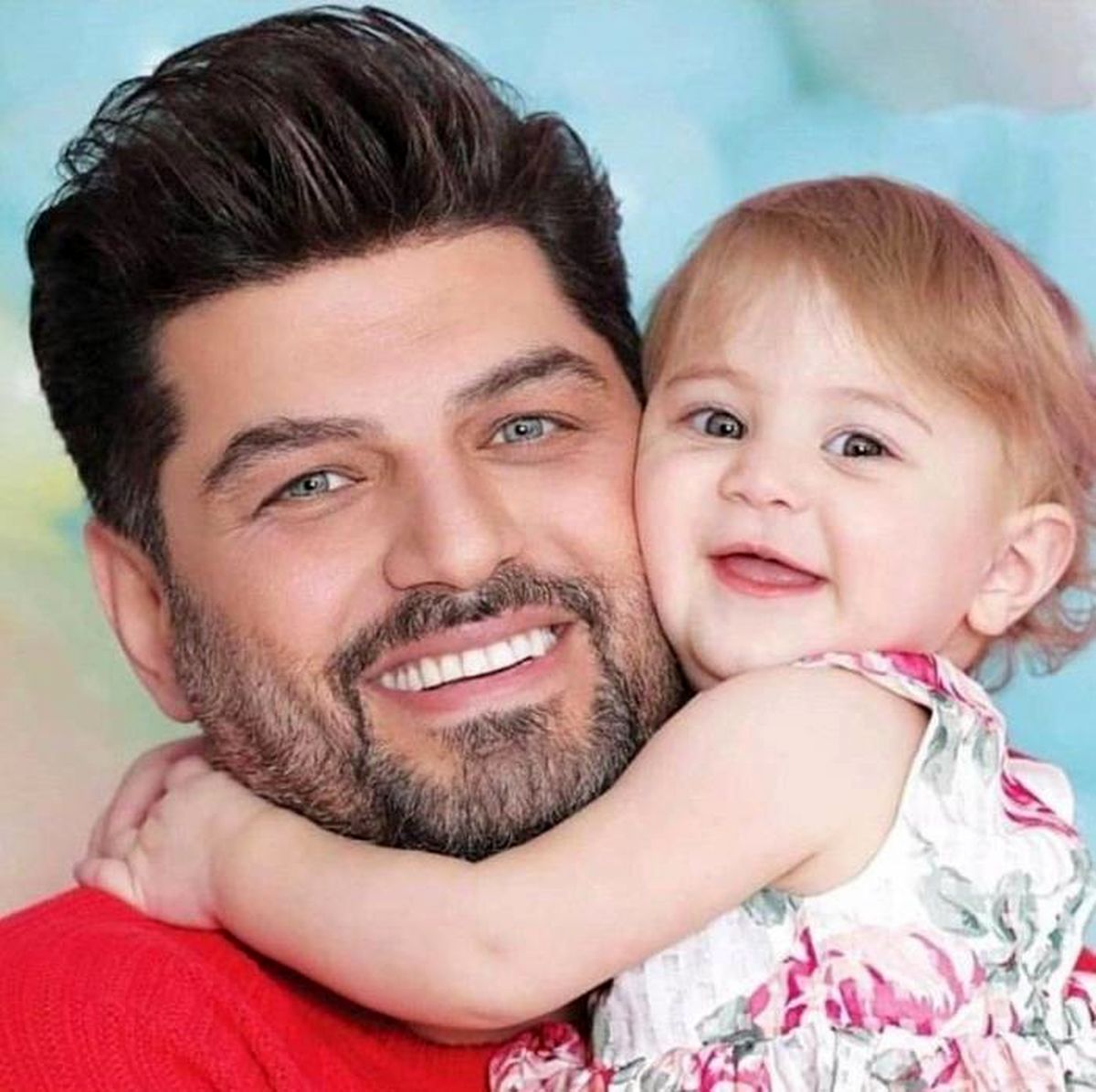 سام درخشانی و دخترش + عکس