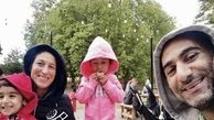 فلامک جنیدی و همسر و فرزندانش + عکس