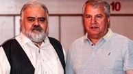  علی پروین کنار اکبر عبدی پشت صحنه یک سریال/عکس