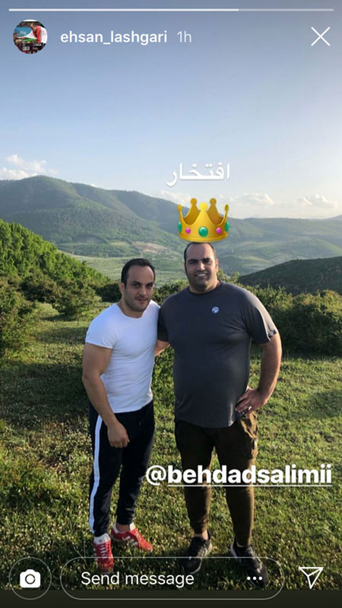 دو ورزشکار معروف در پیک نیک