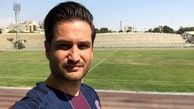 تنهایی پویا امینی در زمین فوتبال خالی + عکس