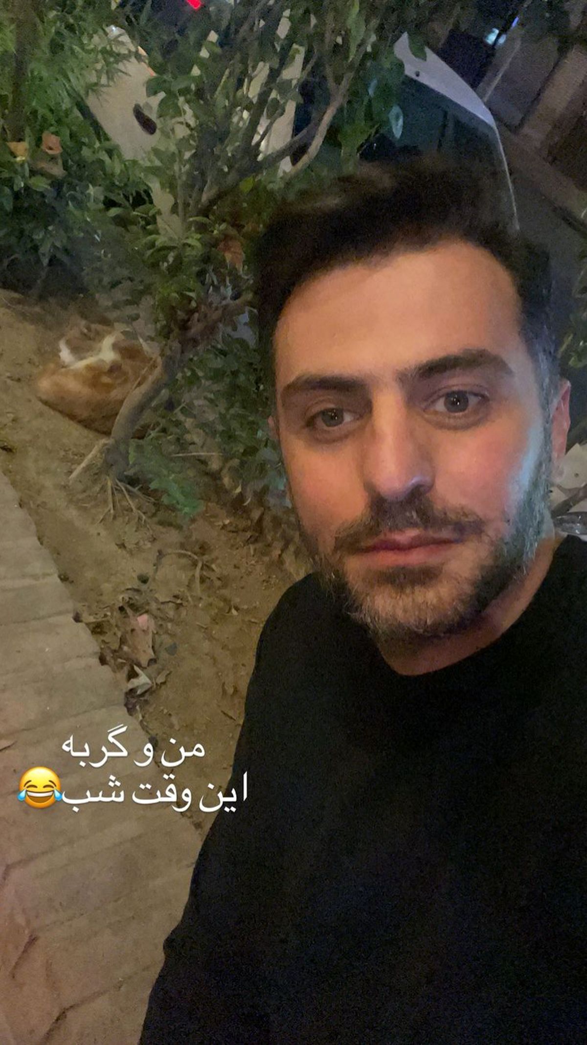 سلفی علی ضیا با گربه + عکس