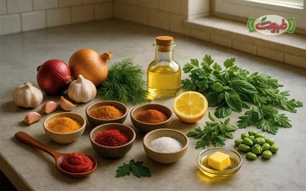 استفاده از پیاز و ادویه برای خوشمزه شدن غذا