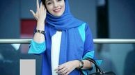 هستی مهدوی با شالی زیبا