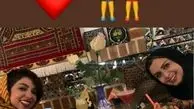 نجمه جودکی و دوستش با ضیافت شاهانه+عکس