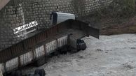 سقوط تریلر به رودخانه در کرمانشاه 