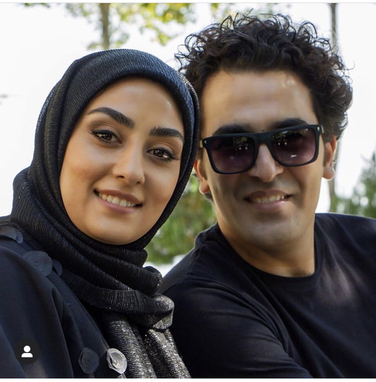 الهام طهموری و‌همسرش + عکس