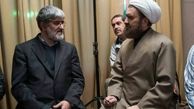  علی مطهری در کنار بازیگر نقش شهید مطهری/عکس