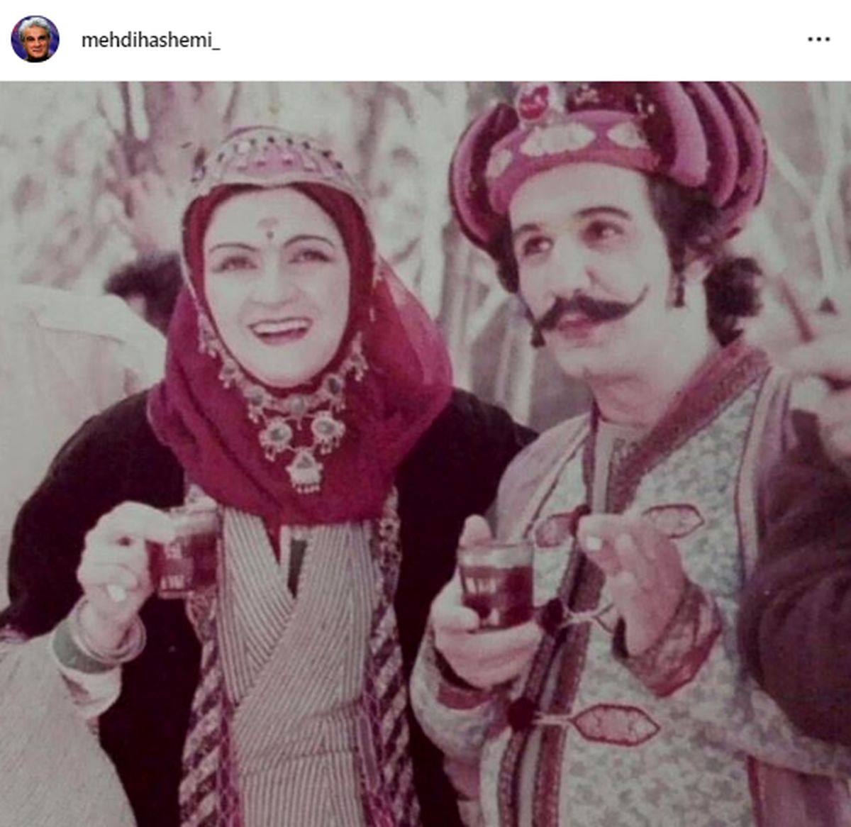 مهدی هاشمی و همسر سابقش در سریالی قدیمی + عکس