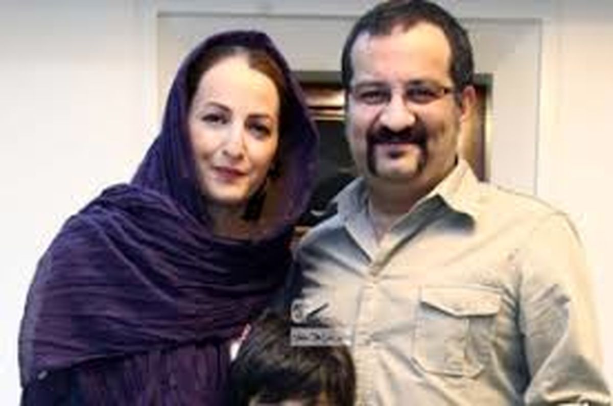 مهراب قاسمخانی و شقایق دهقان در کنار فرزندانشان