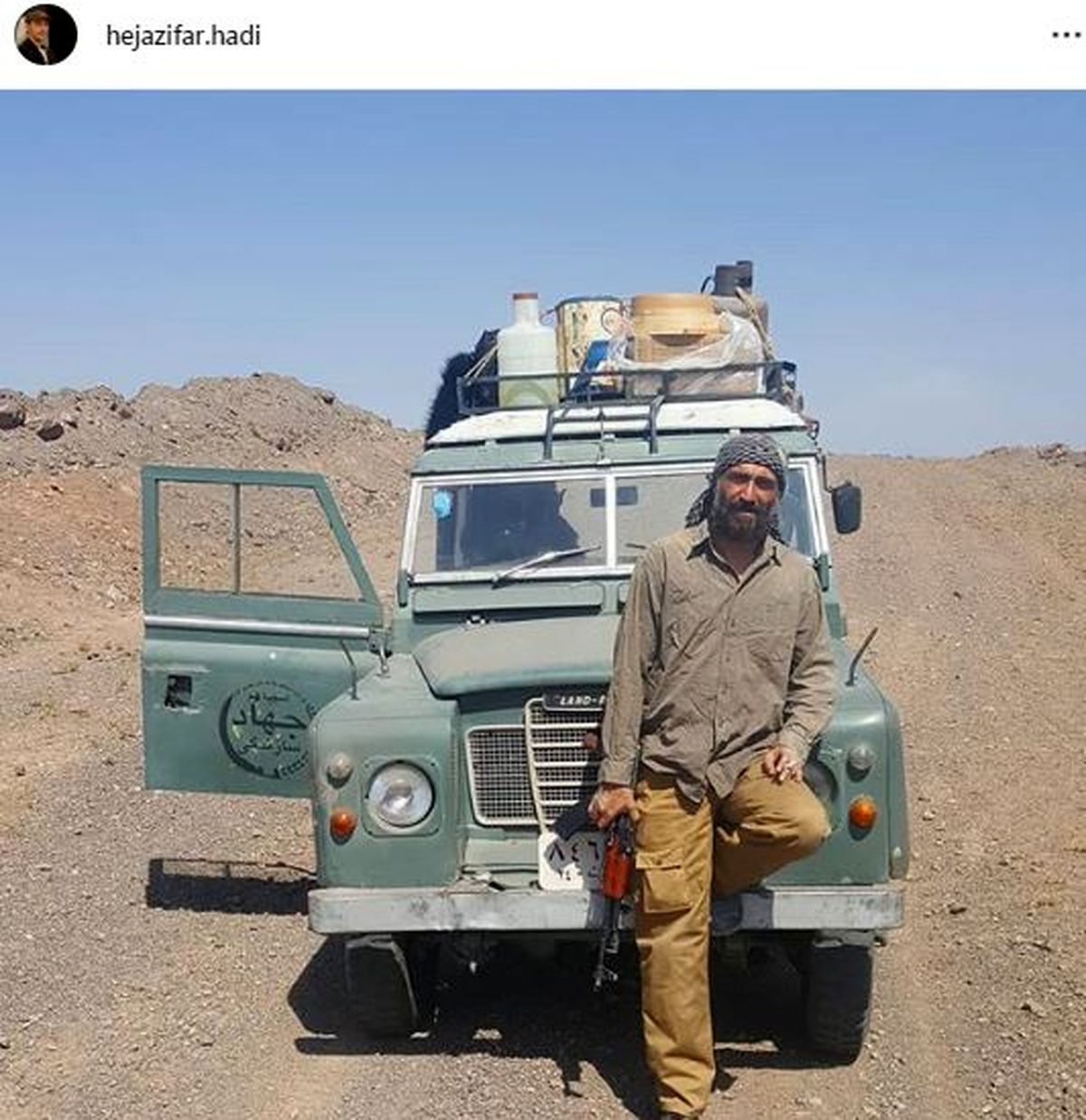 ماشین جیپ هادی حجازی فر + عکس