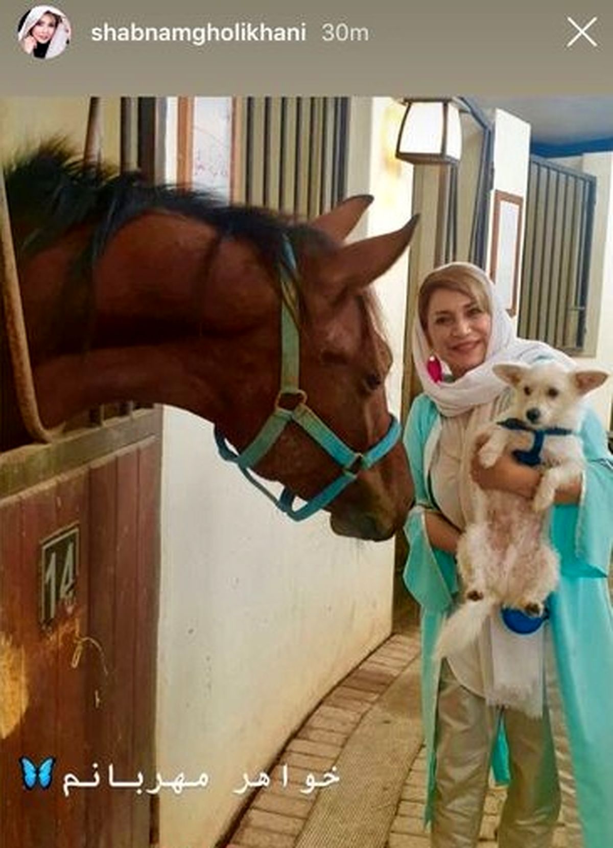 خواهر شبنم قلی خانی و حیواناتش+عکس